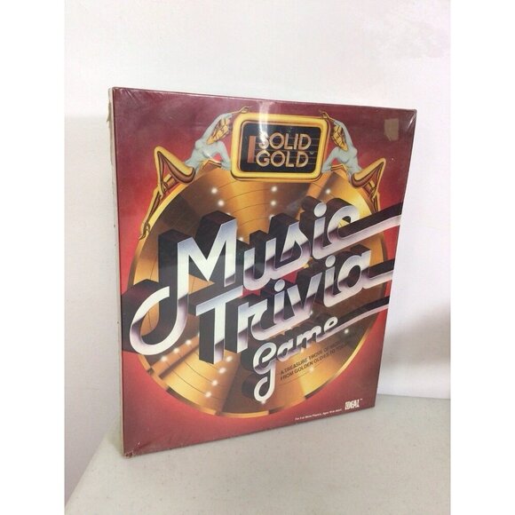 Vintage Solid Gold Music Trivia Game Complete Ideal 1984 New - Picture 6 of 6